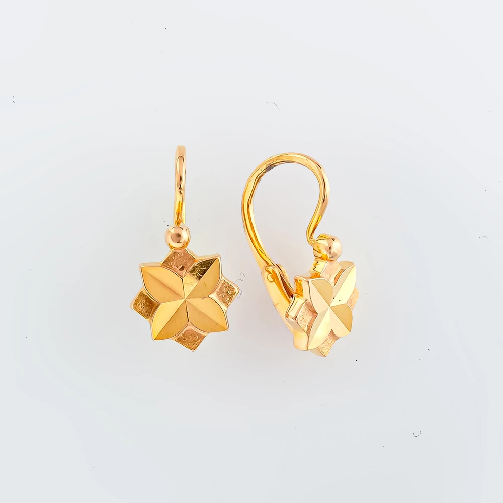 Серьги из желтого золота 583 пробы