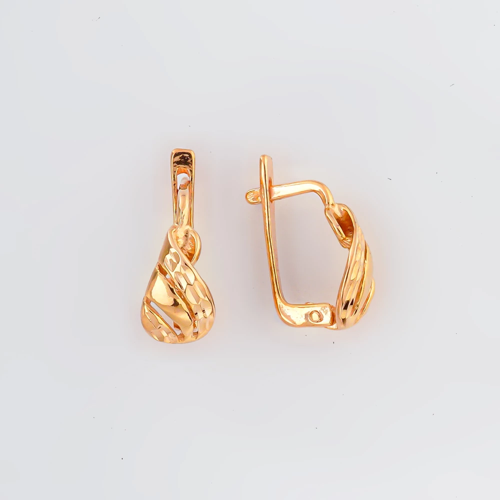 Серьги из красного золота 585 пробы