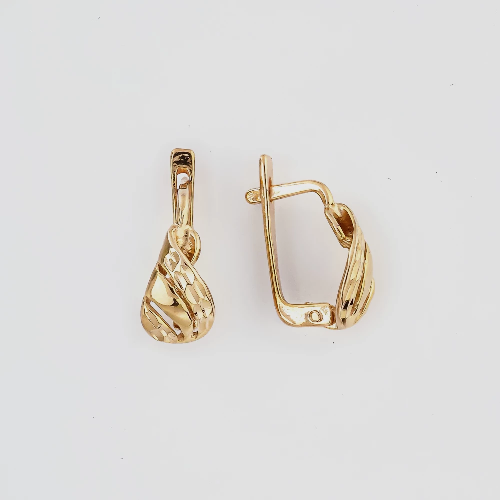 Серьги из красного золота 585 пробы