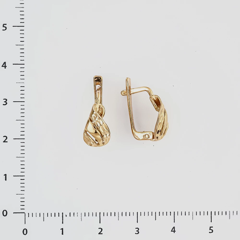 Серьги из красного золота 585 пробы
