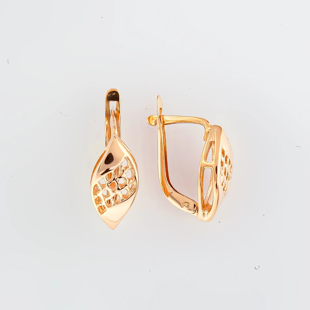 Серьги из красного золота 585 пробы