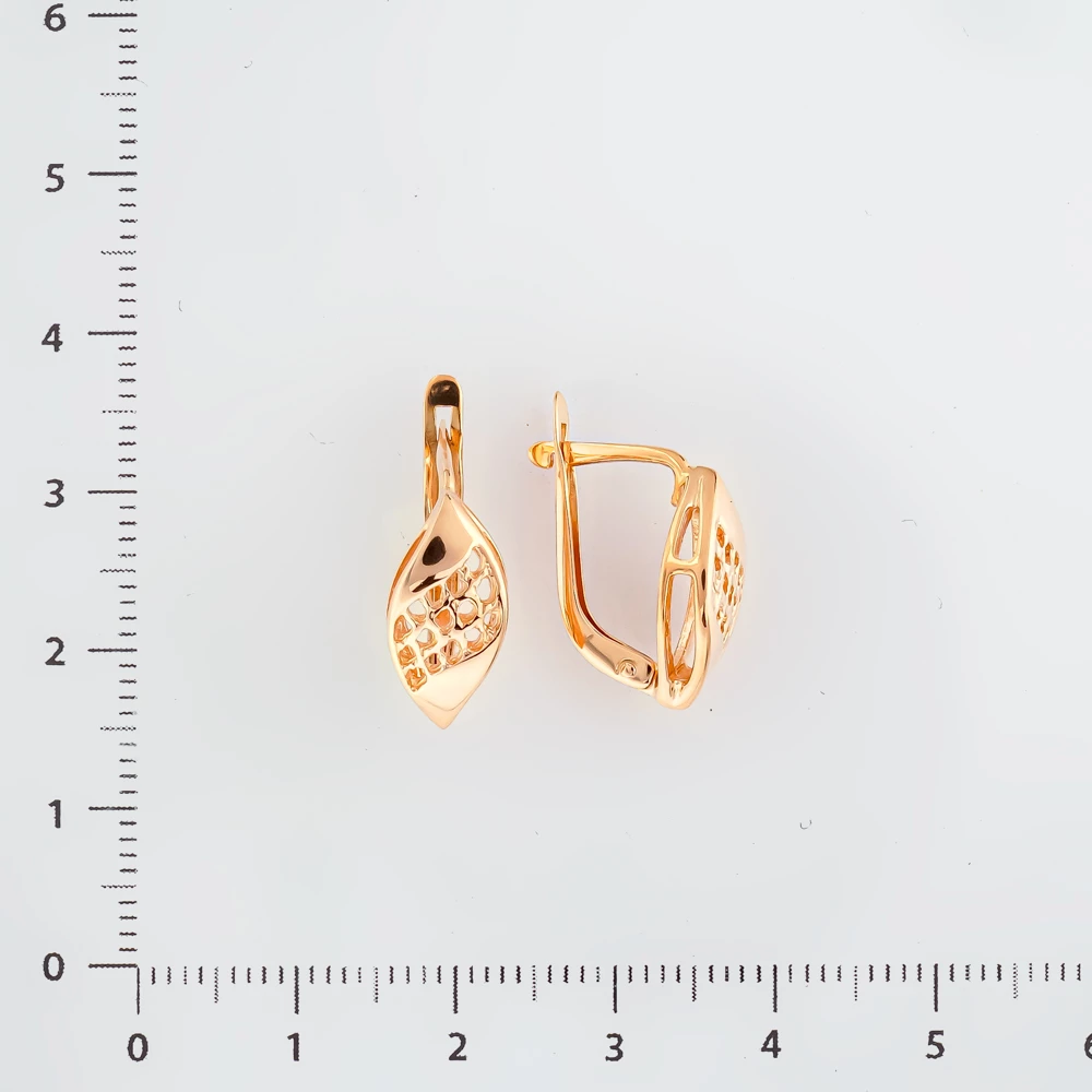 Серьги из красного золота 585 пробы