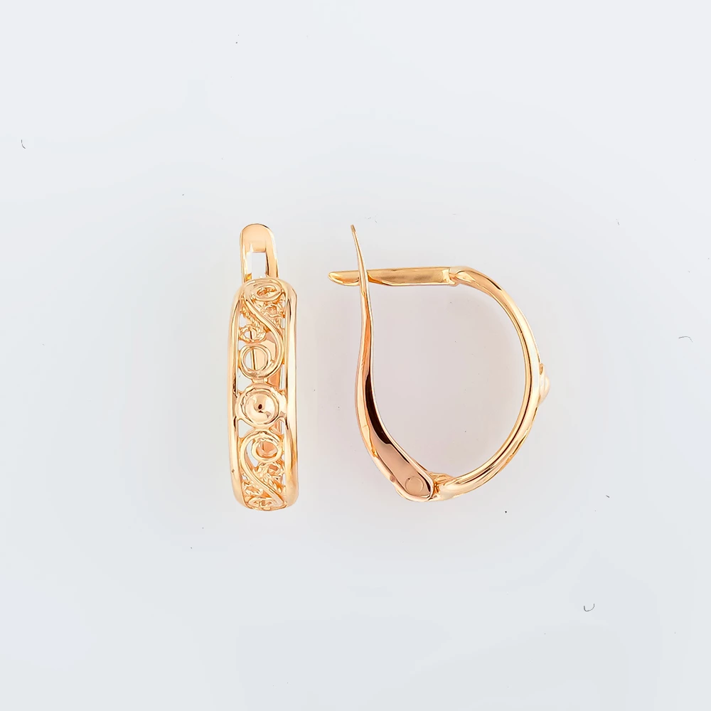 Серьги из красного золота 585 пробы