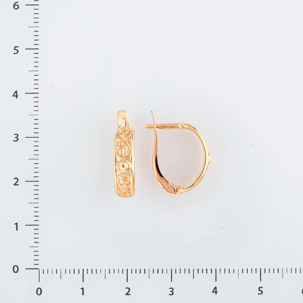 Серьги из красного золота 585 пробы