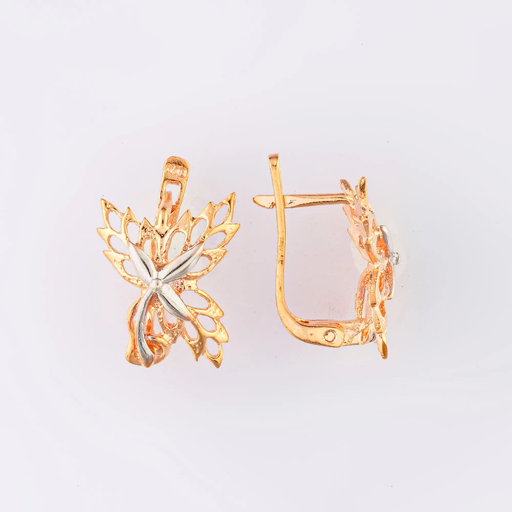 Серьги из красного золота 585 пробы