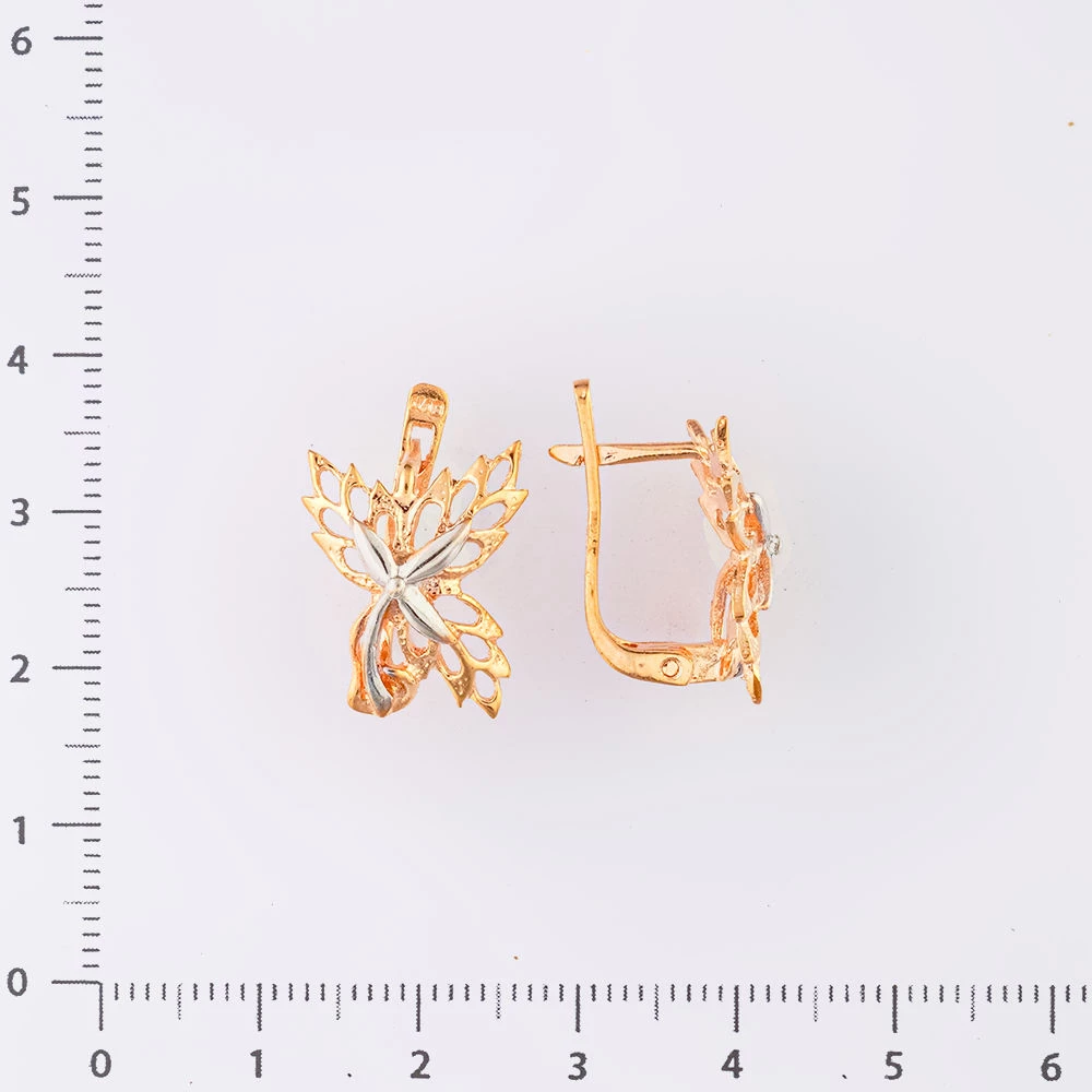 Серьги из красного золота 585 пробы
