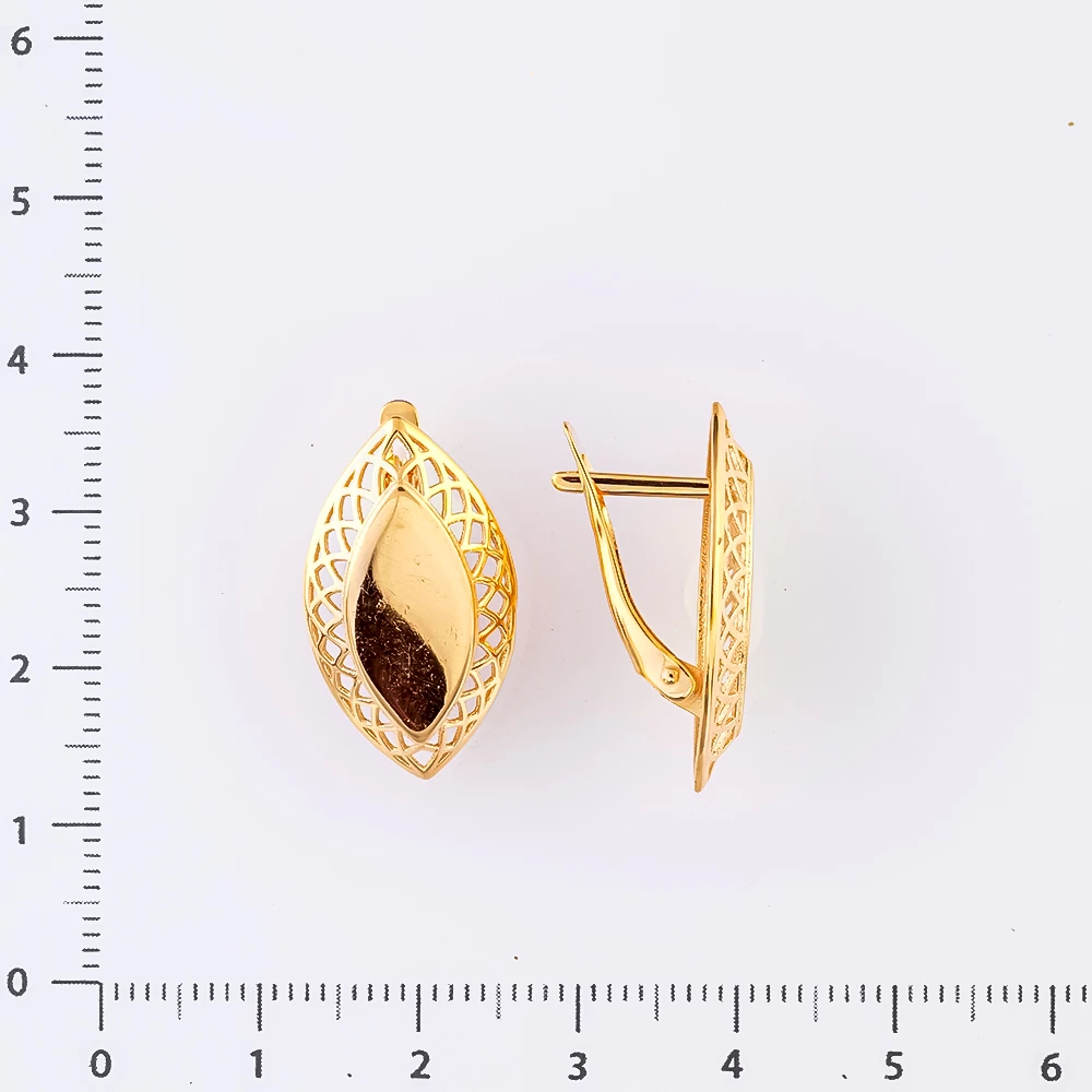 Серьги из красного золота 585 пробы