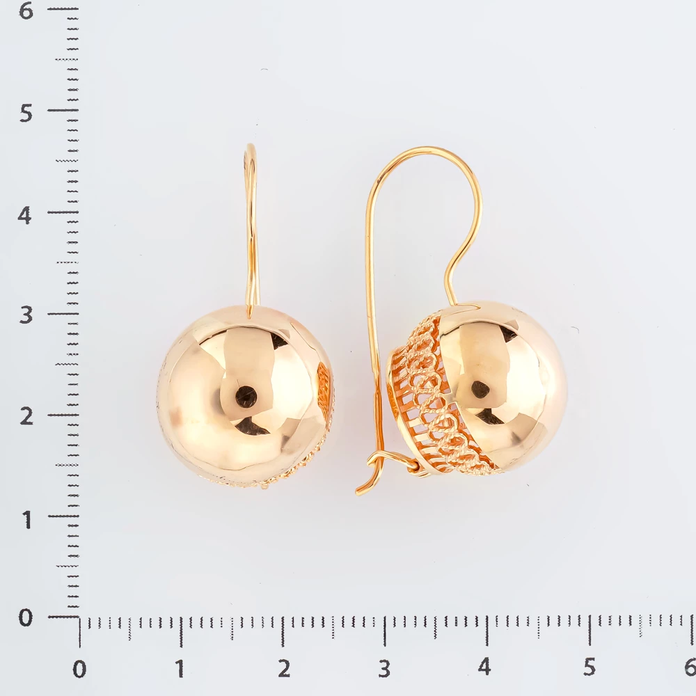 Серьги из красного золота 585 пробы