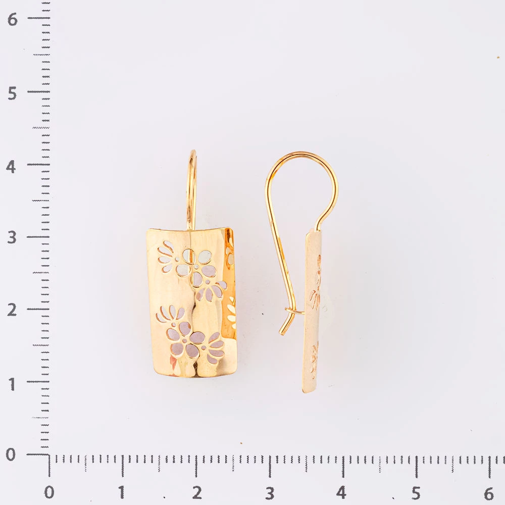 Серьги из красного золота 585 пробы