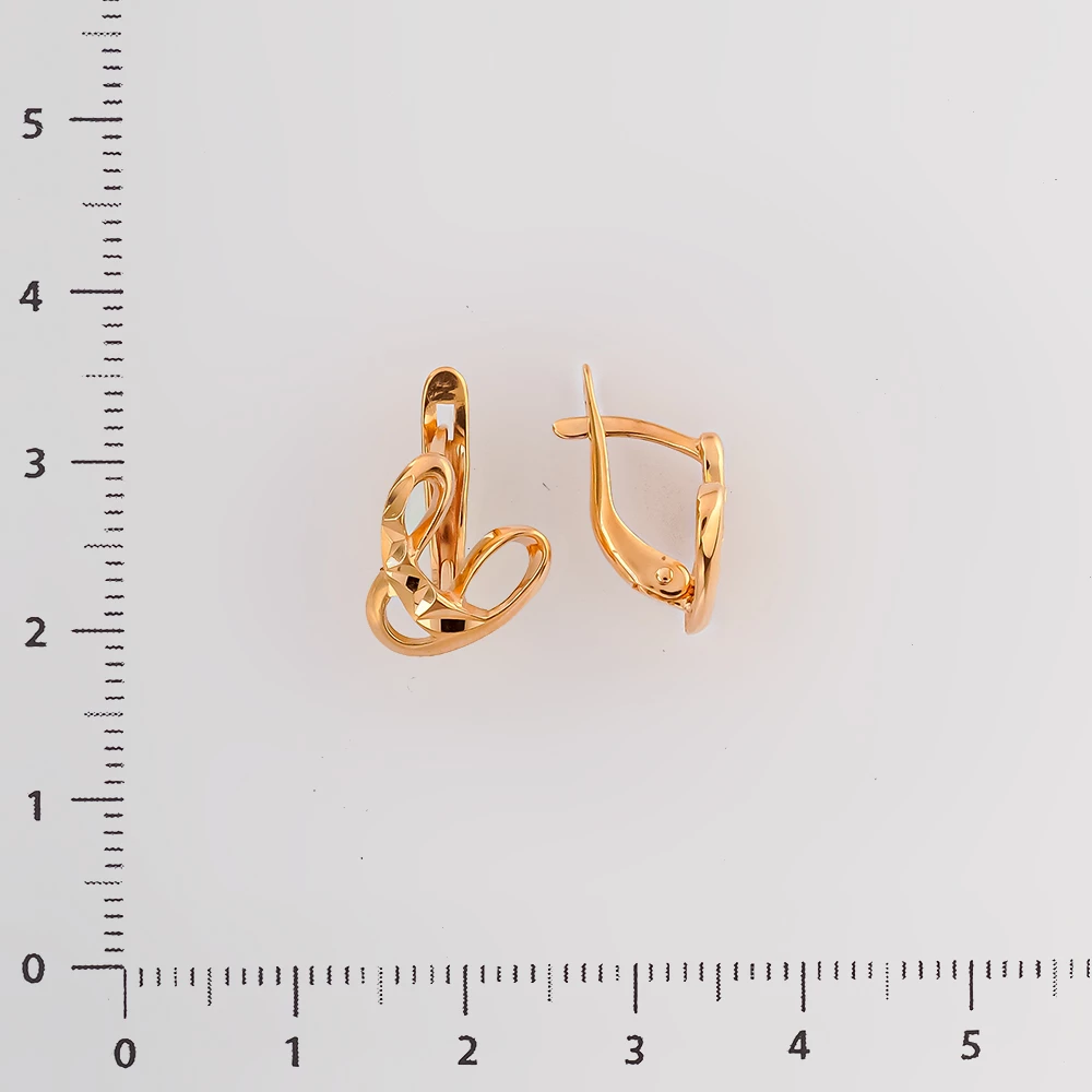 Серьги из красного золота 585 пробы