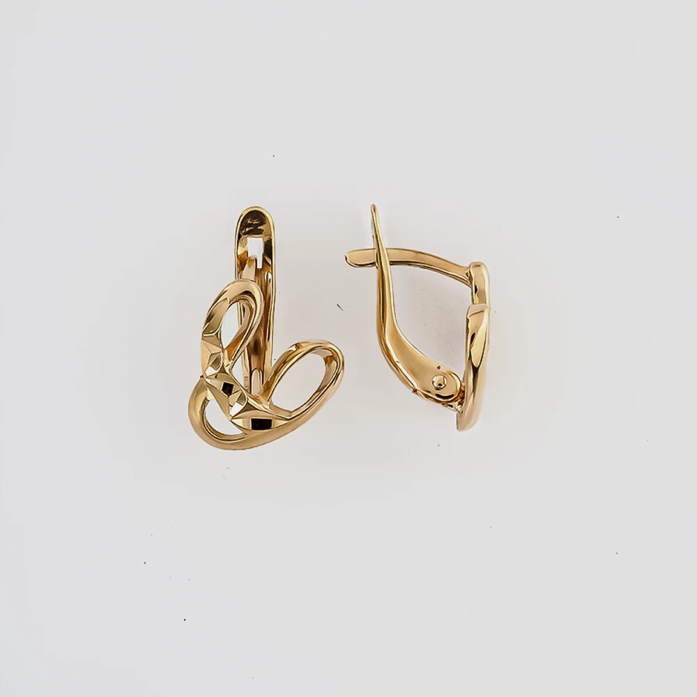 Серьги из красного золота 585 пробы