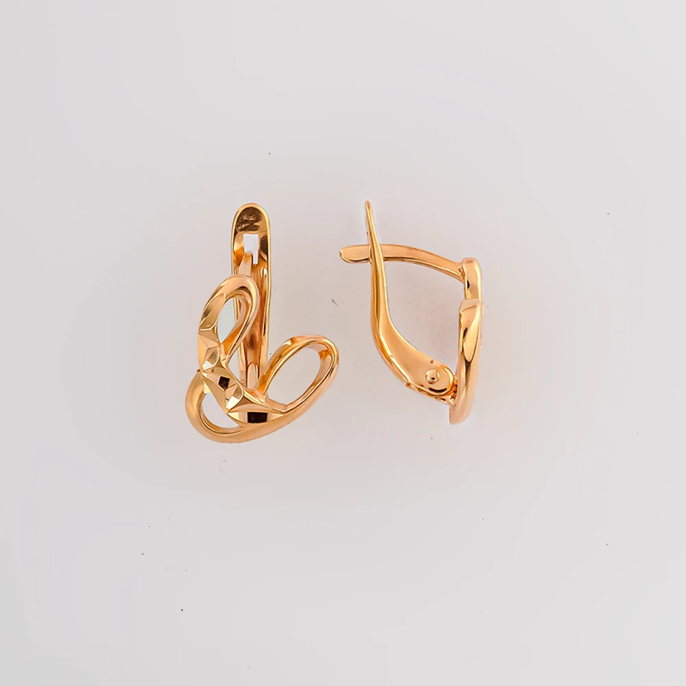 Серьги из красного золота 585 пробы