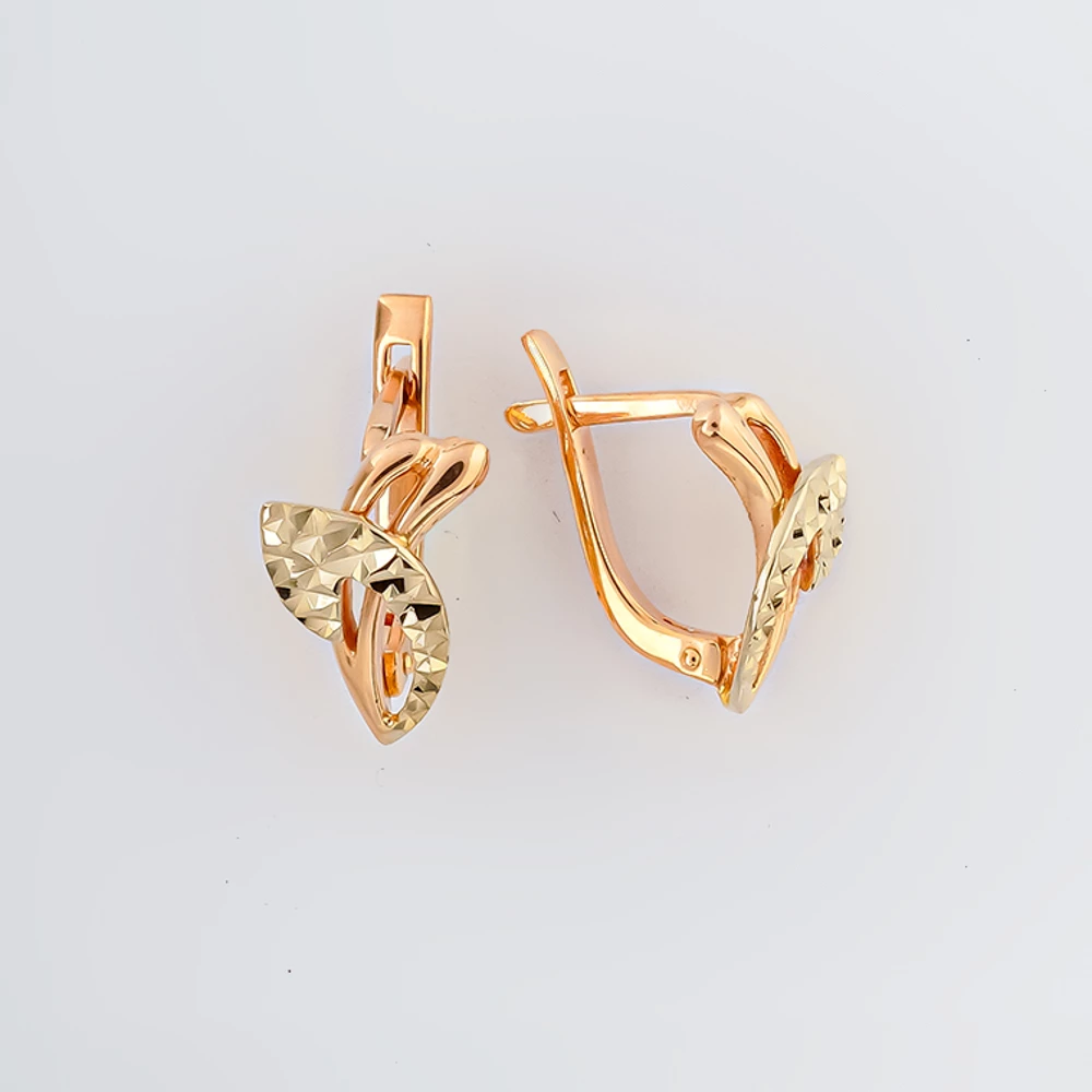 Серьги из красного золота 585 пробы