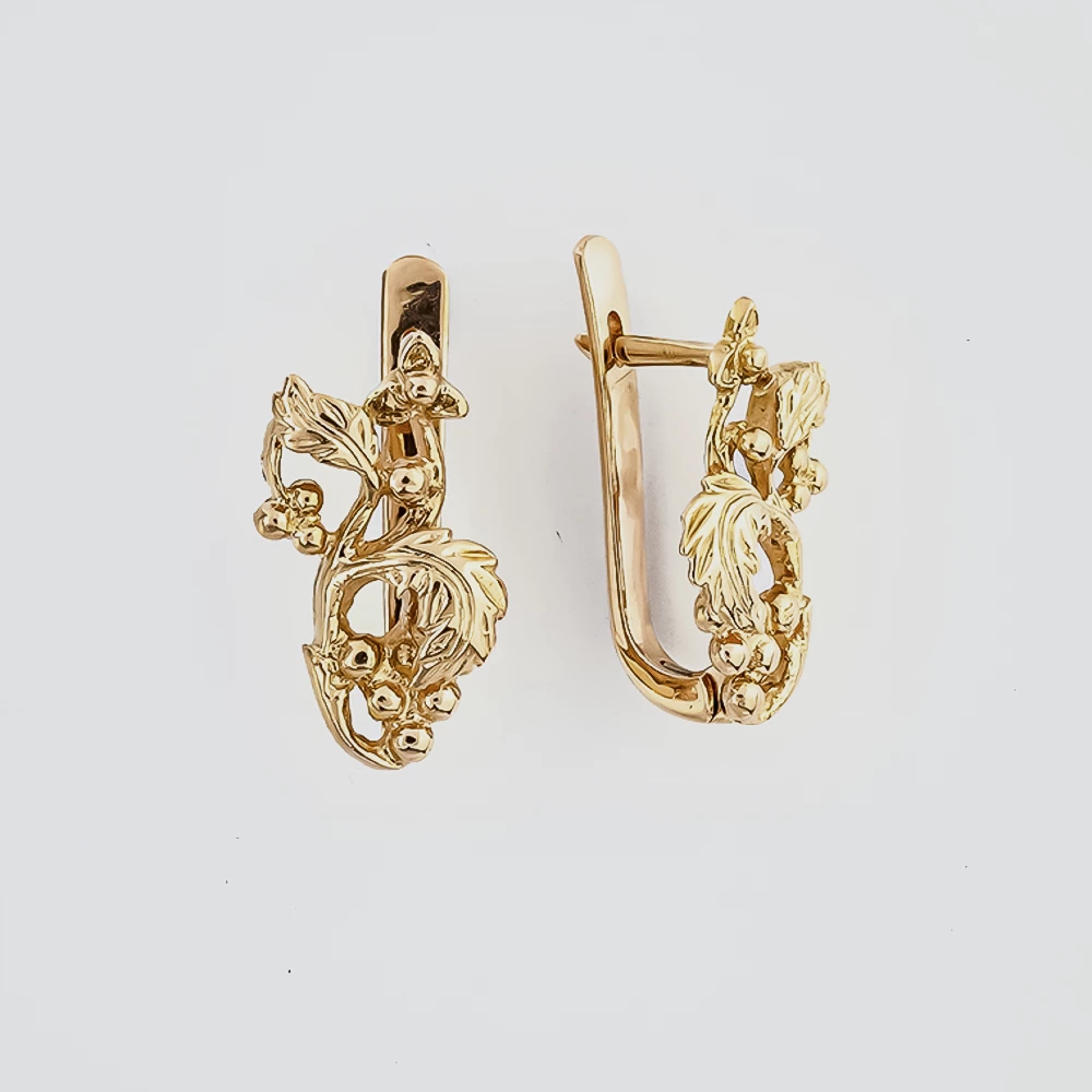 Серьги из красного золота 583 пробы