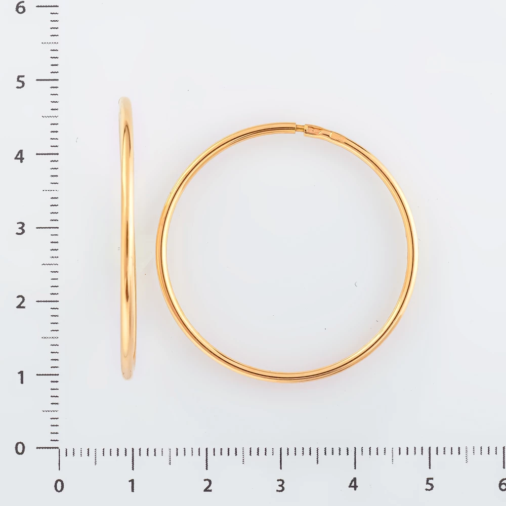 Серьги конго из красного золота 585 пробы