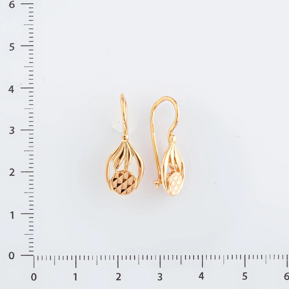 Серьги из красного золота 583 пробы