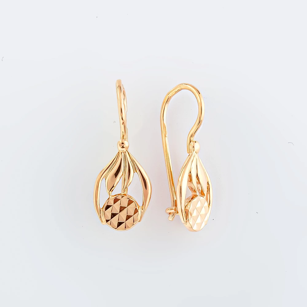 Серьги из красного золота 583 пробы