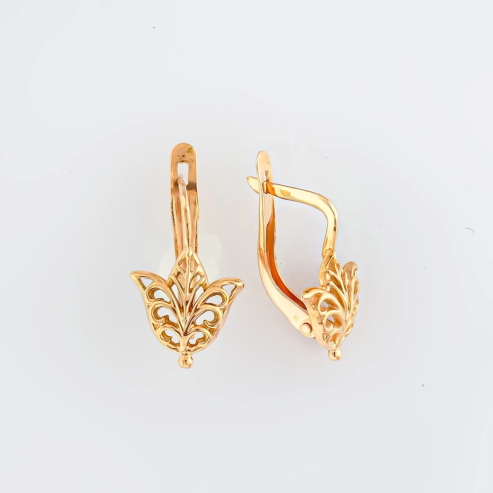 Серьги из красного золота 585 пробы