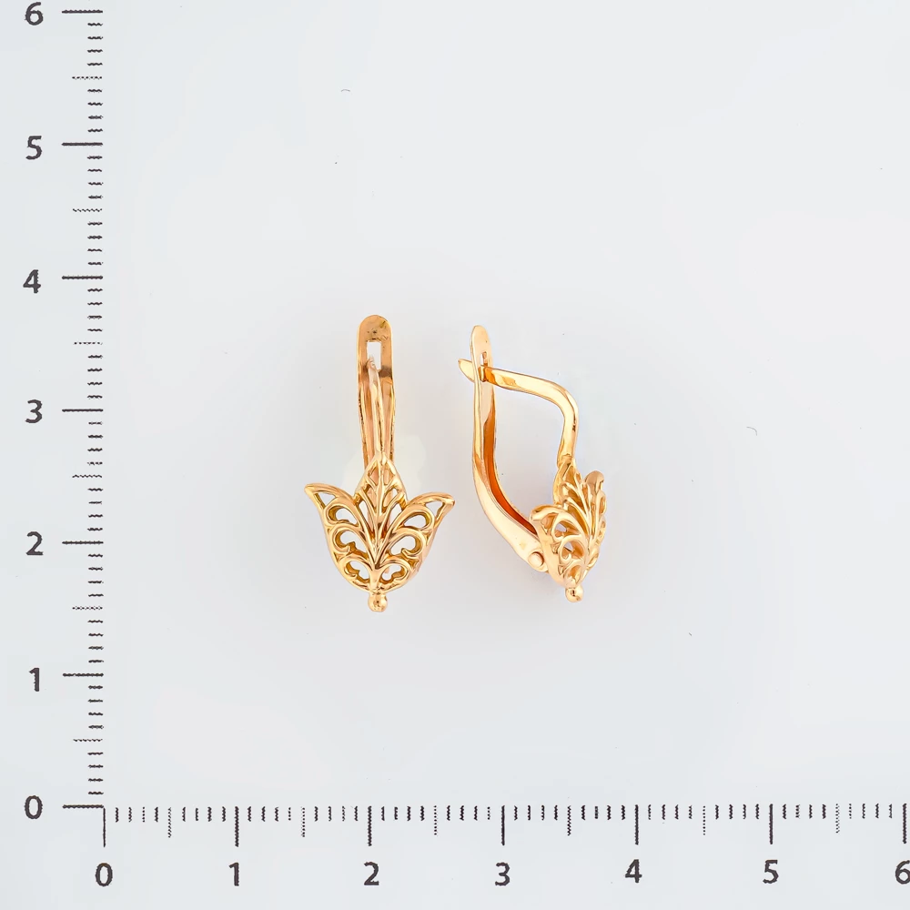 Серьги из красного золота 585 пробы