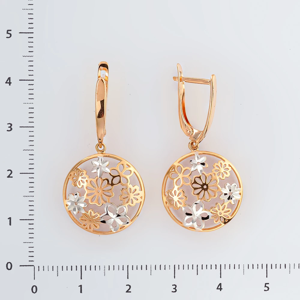 Серьги из красного золота 585 пробы