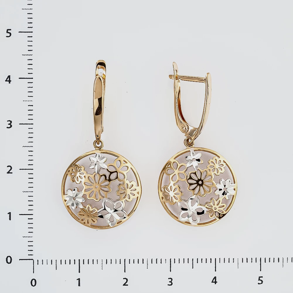 Серьги из красного золота 585 пробы