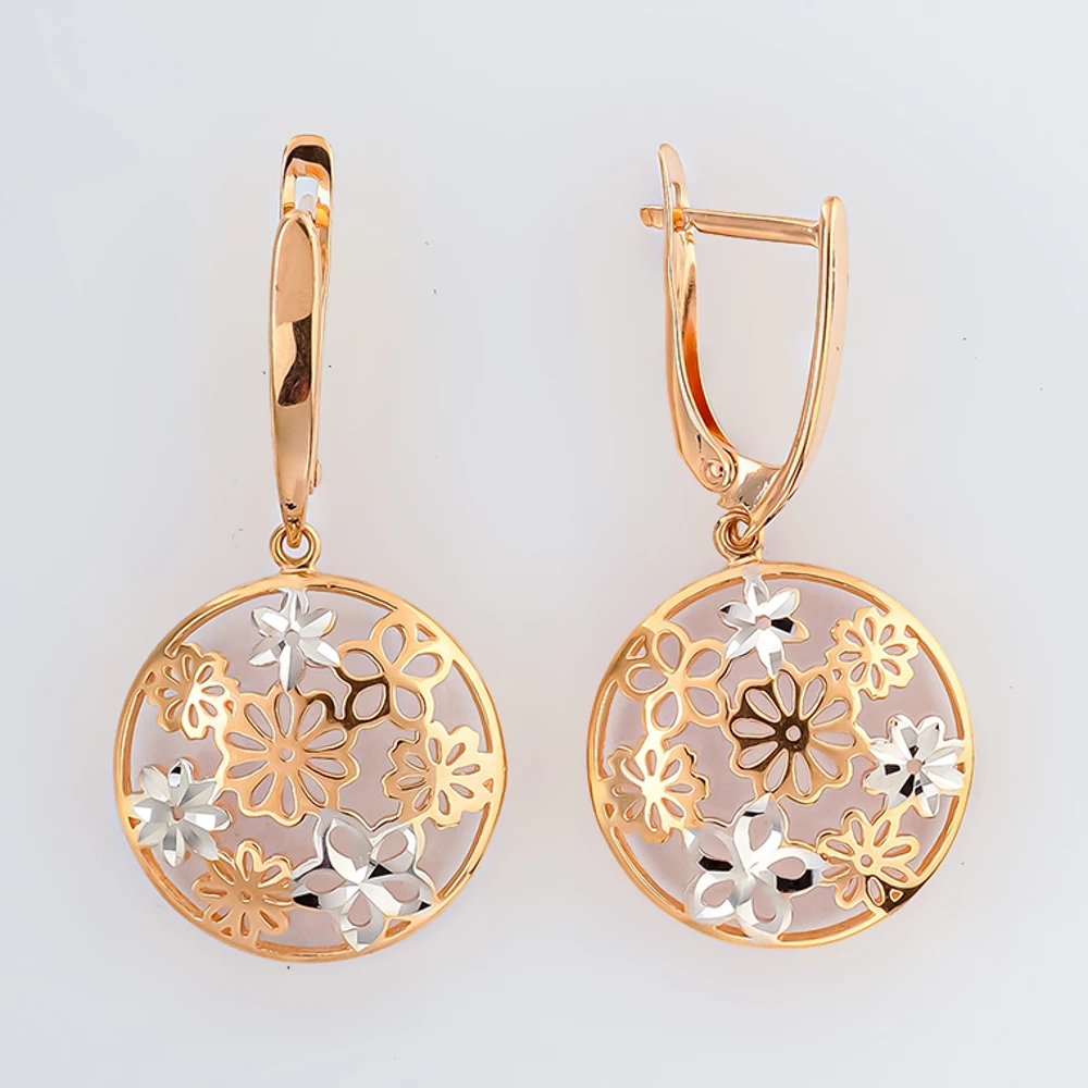 Серьги из красного золота 585 пробы