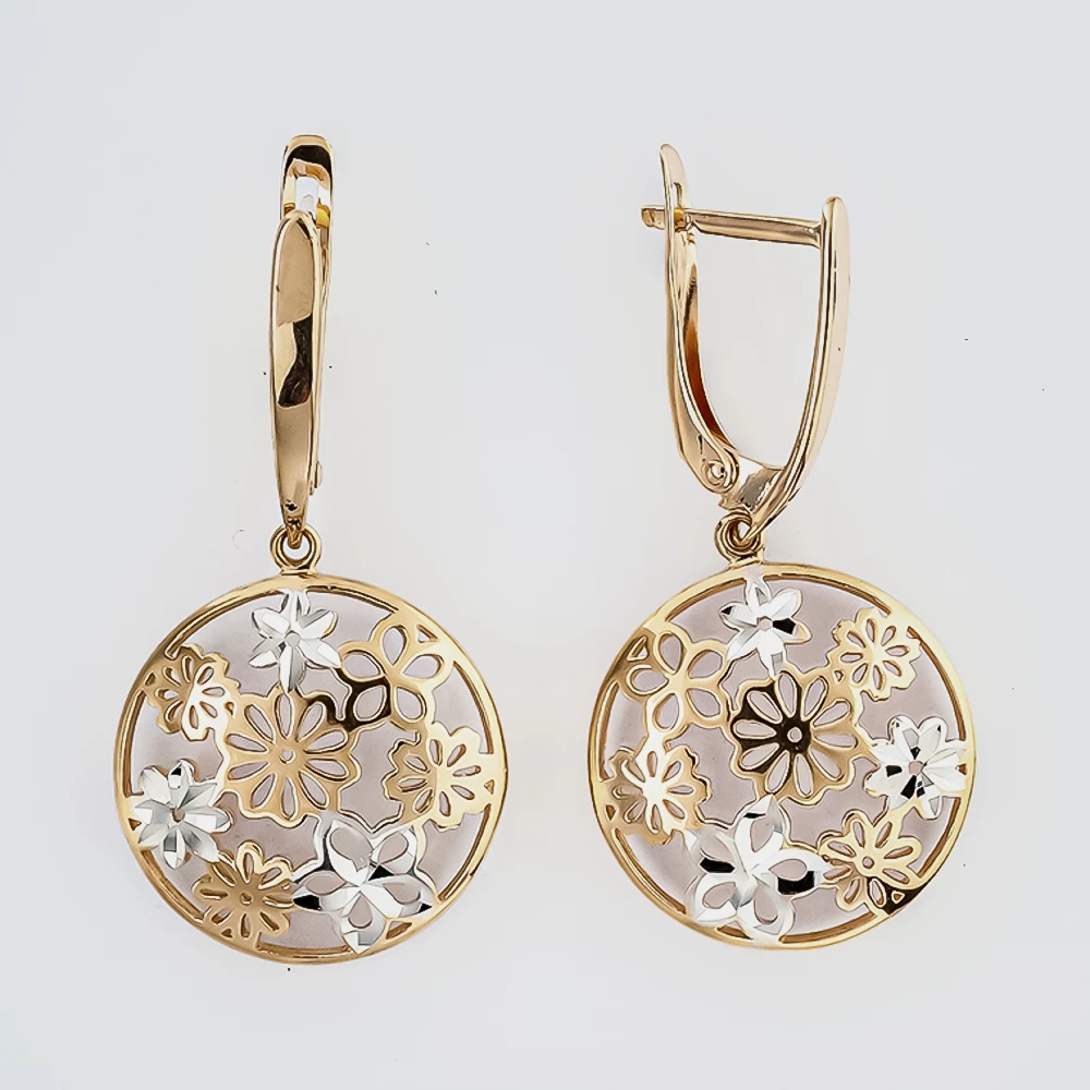 Серьги из красного золота 585 пробы