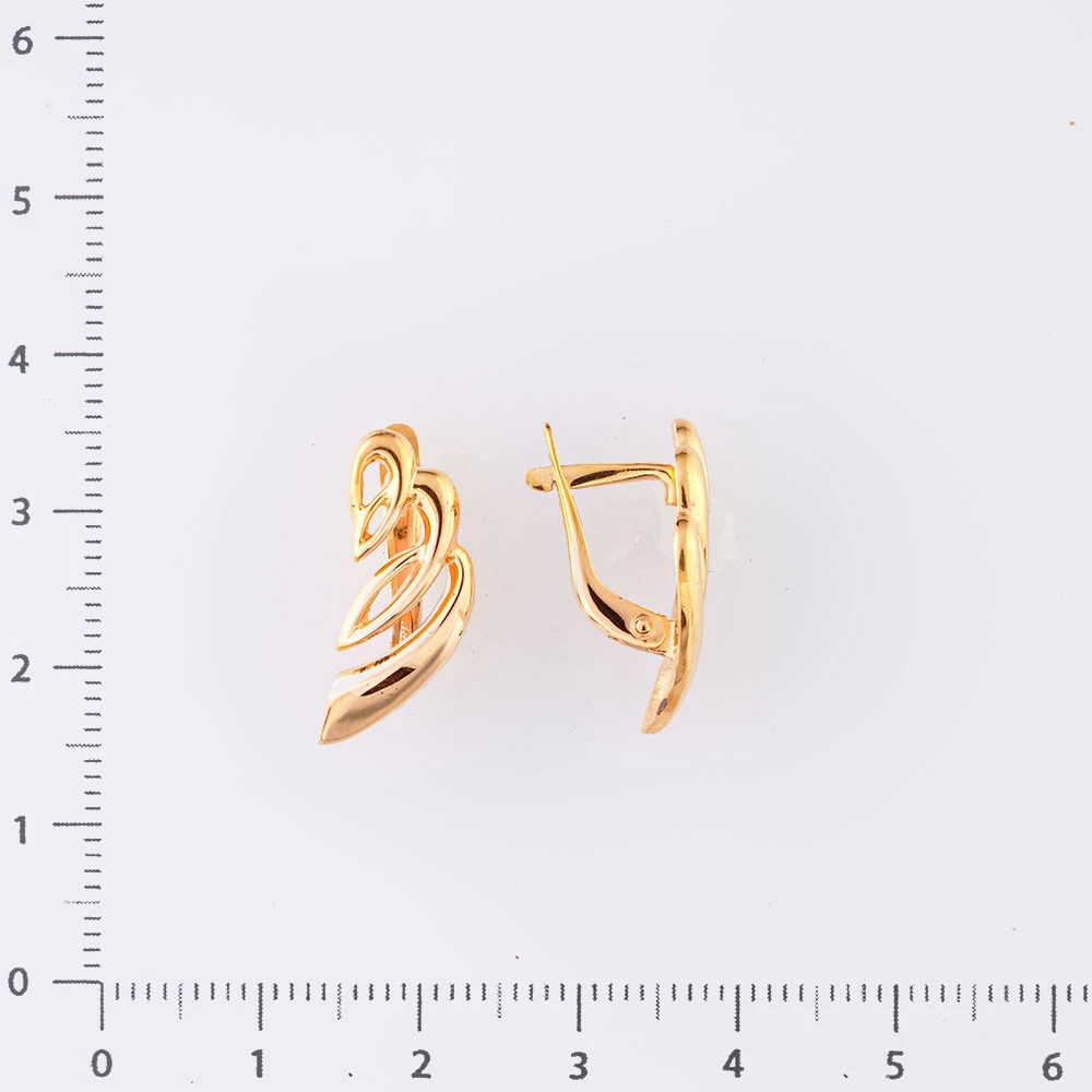 Серьги из красного золота 585 пробы