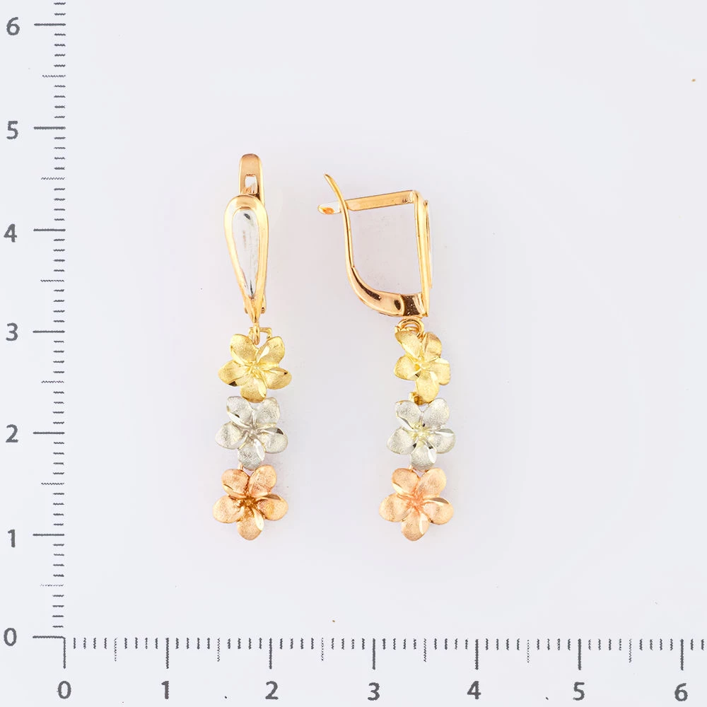 Серьги из красного золота 585 пробы