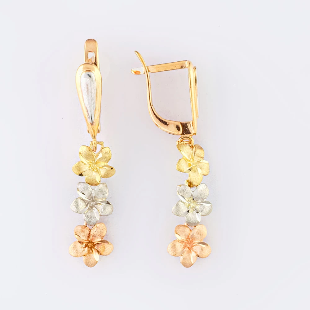 Серьги из красного золота 585 пробы