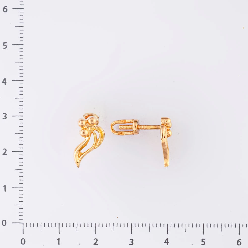 Серьги из красного золота 585 пробы