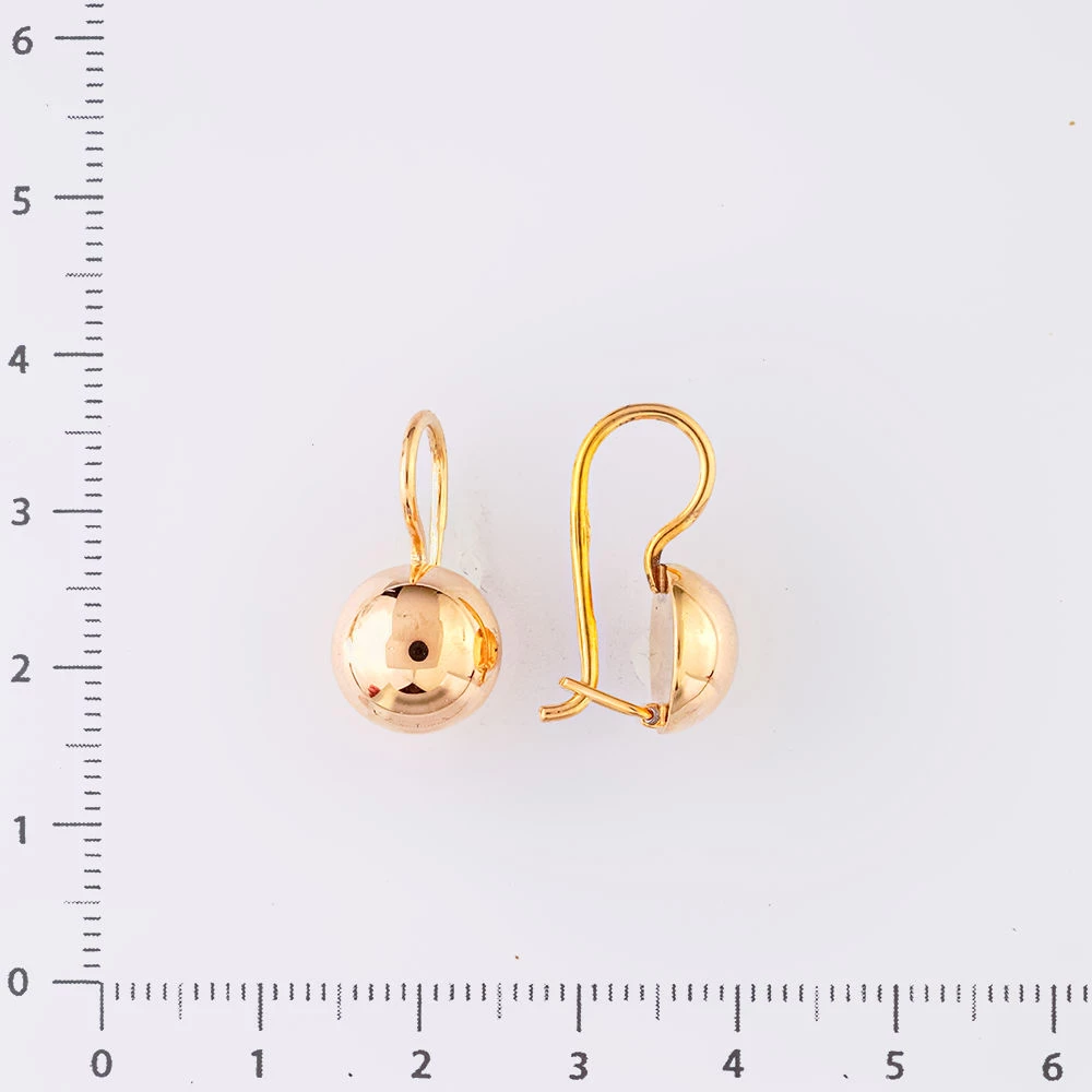 Серьги из красного золота 583 пробы