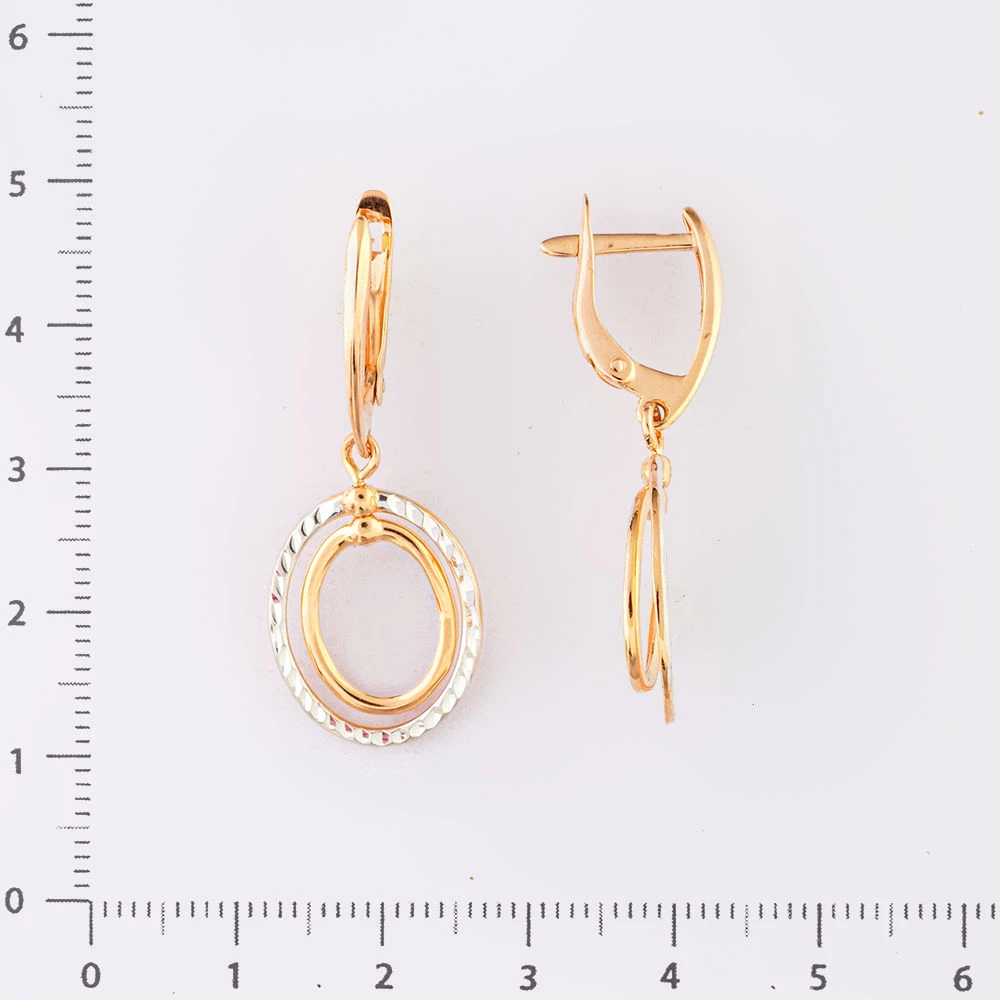 Серьги из красного золота 585 пробы