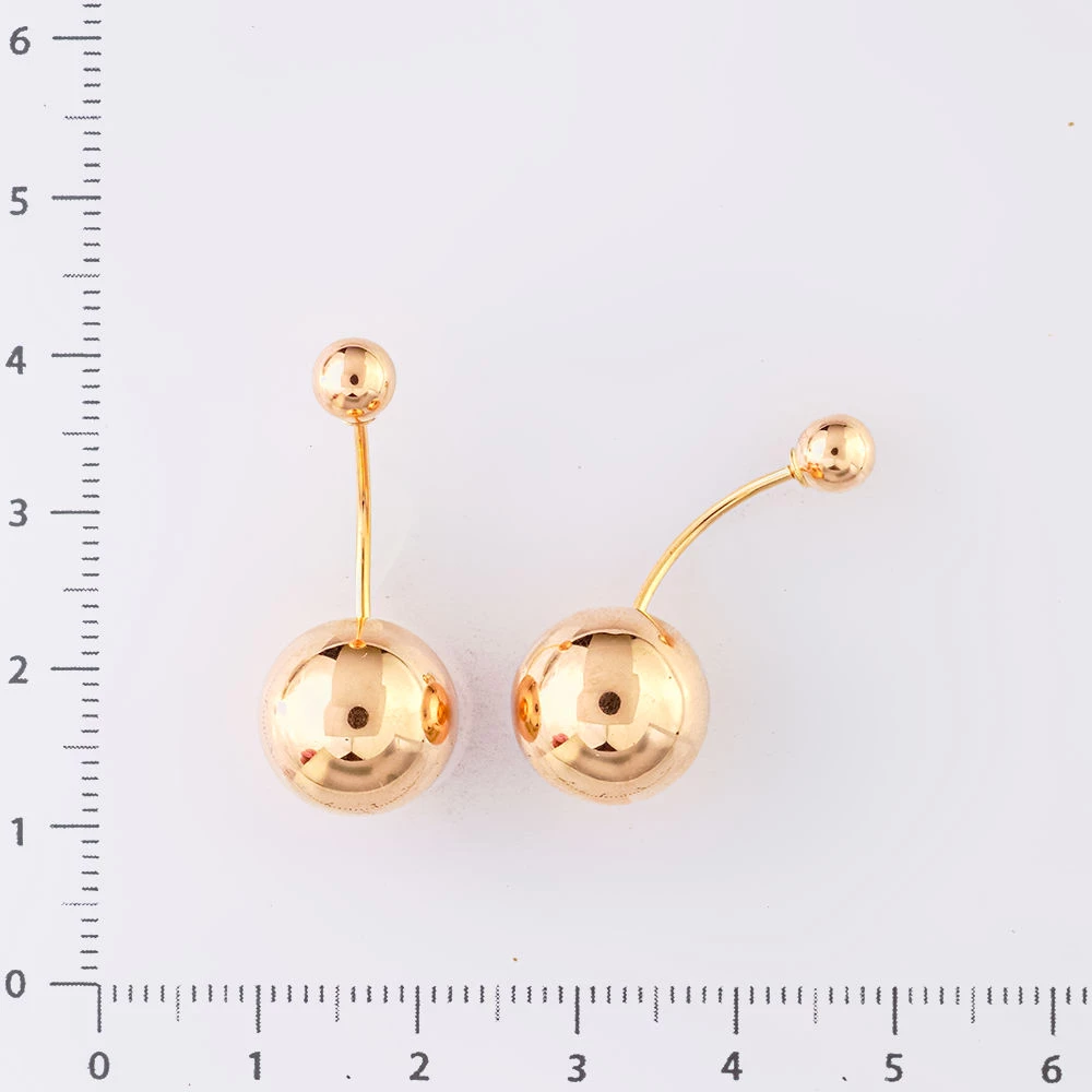 Серьги из красного золота 585 пробы