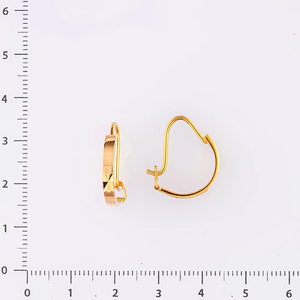 Серьги конго из красного золота 585 пробы