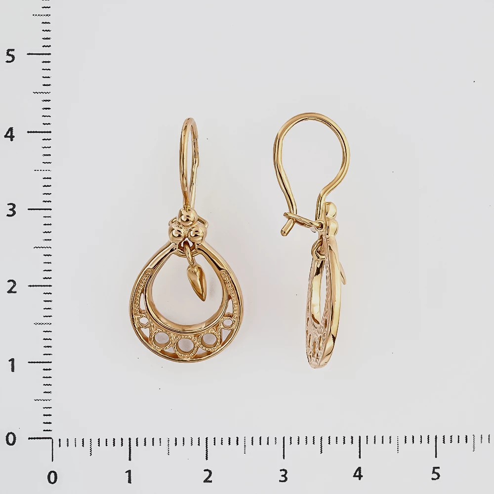 Серьги из красного золота 585 пробы