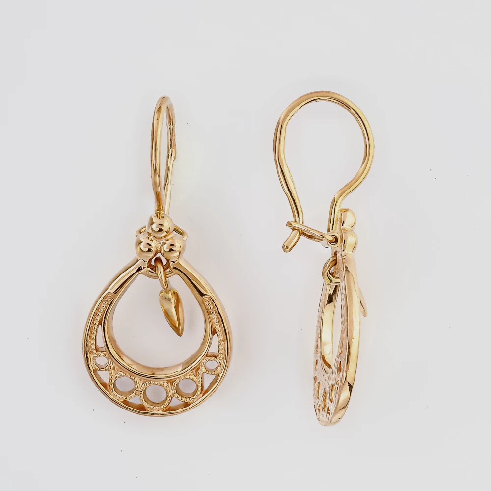 Серьги из красного золота 585 пробы