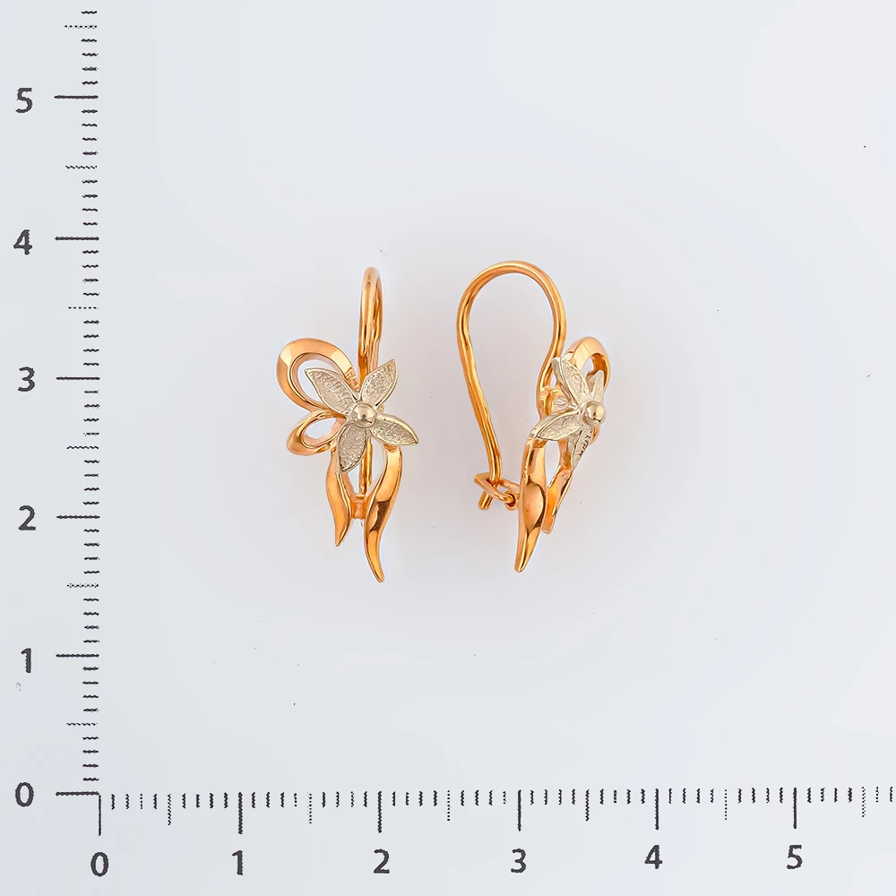 Серьги из красного золота 585 пробы