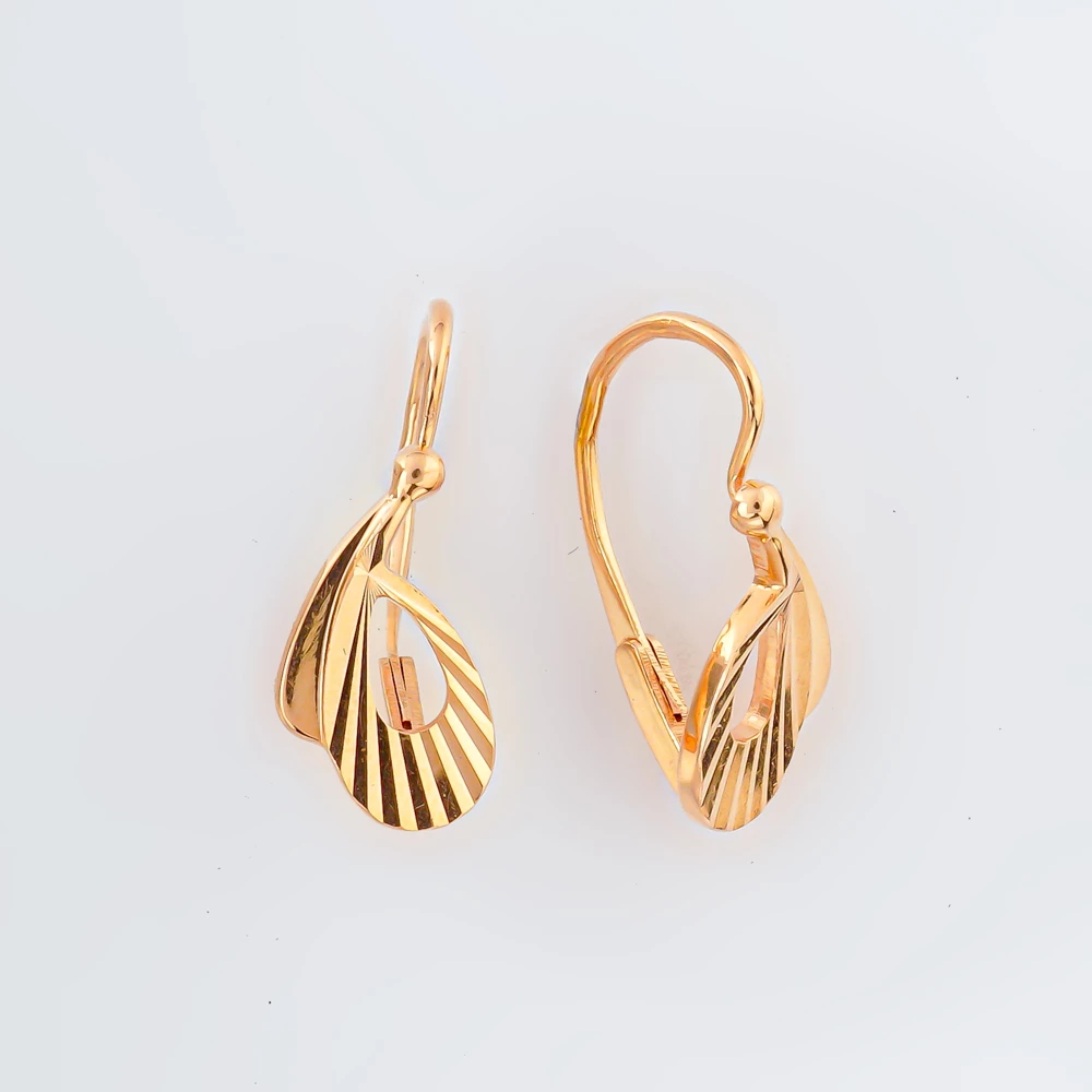 Серьги из красного золота 585 пробы