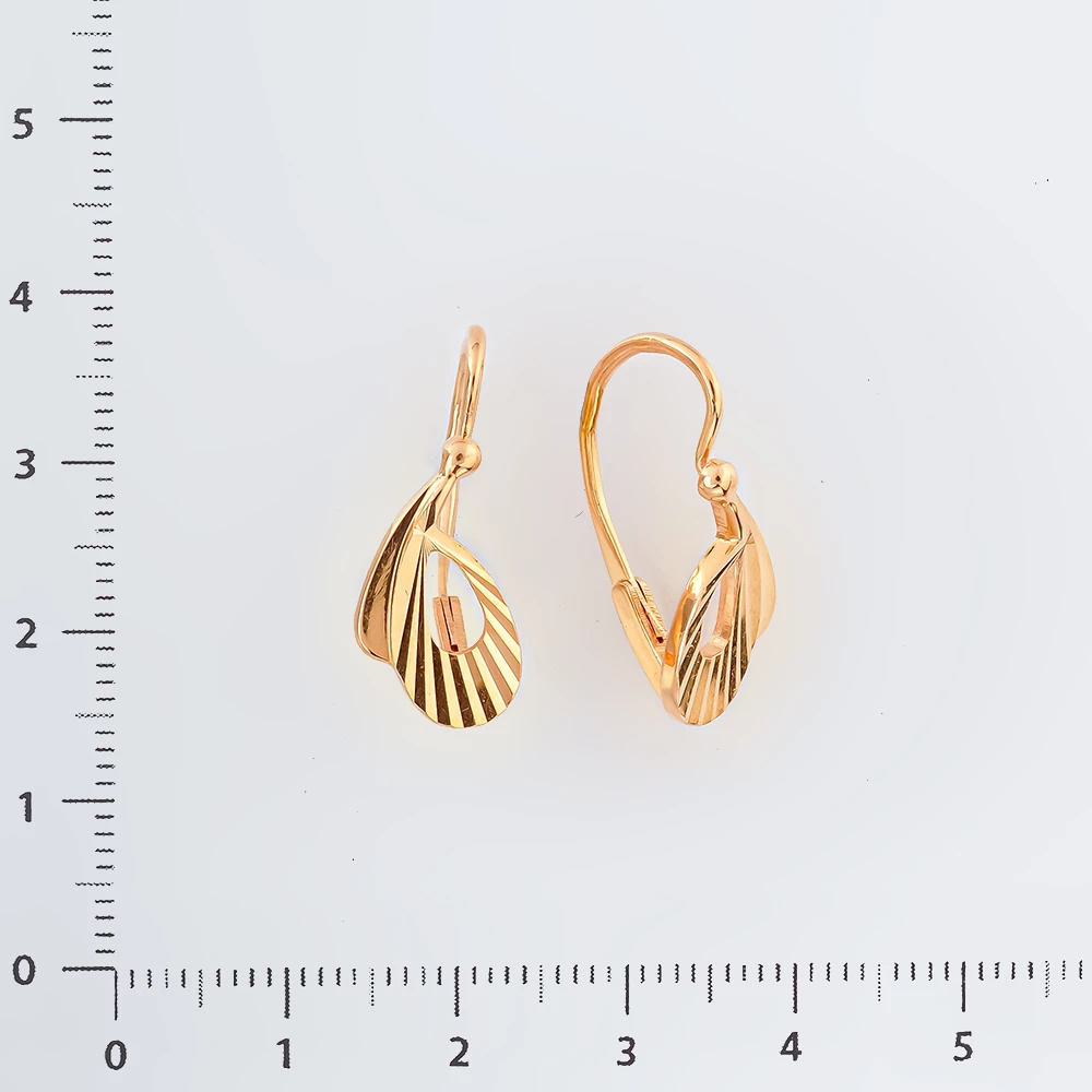 Серьги из красного золота 585 пробы