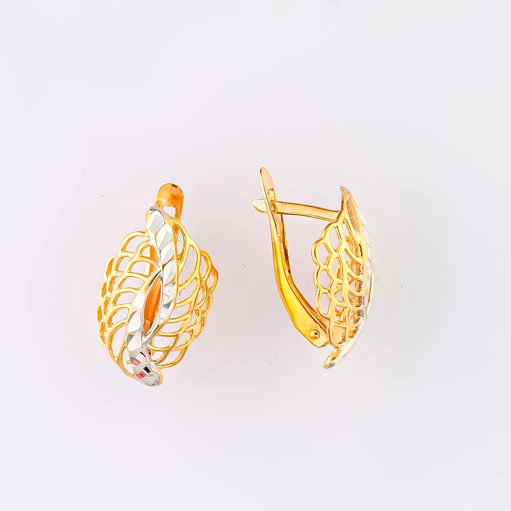 Серьги из красного золота 585 пробы