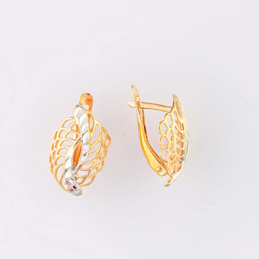 Серьги из красного золота 585 пробы