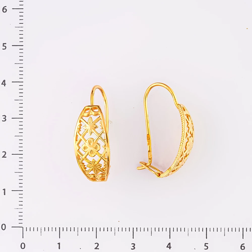 Серьги из красного золота 585 пробы