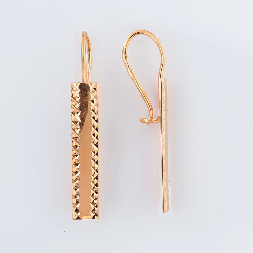 Серьги из красного золота 585 пробы