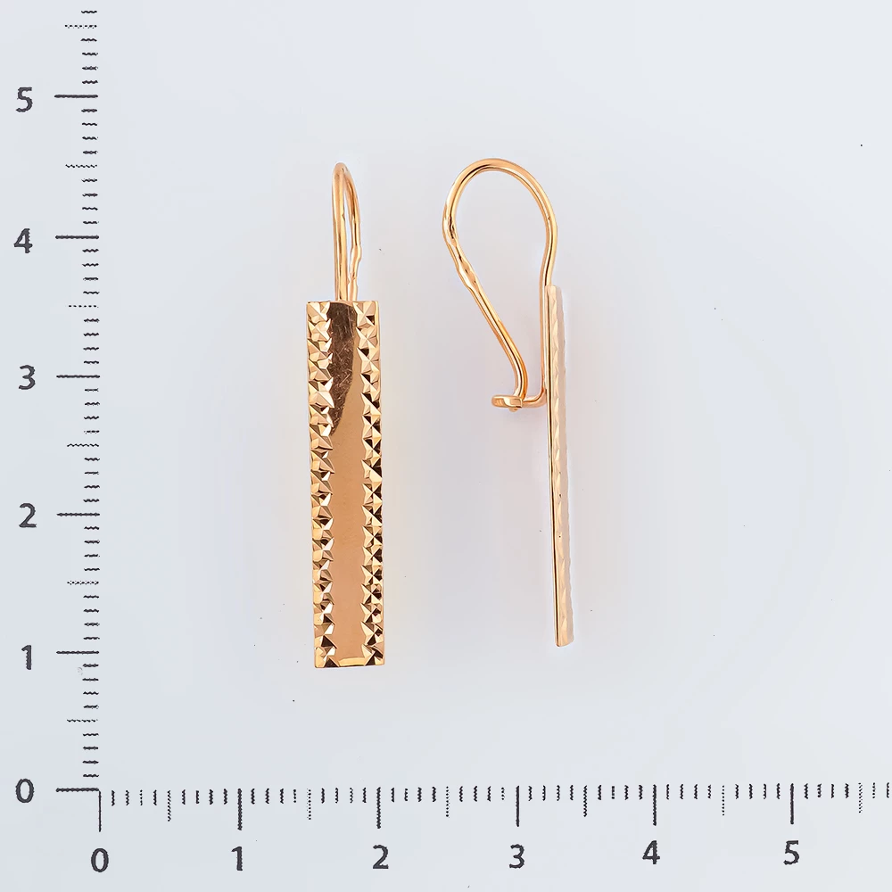 Серьги из красного золота 585 пробы