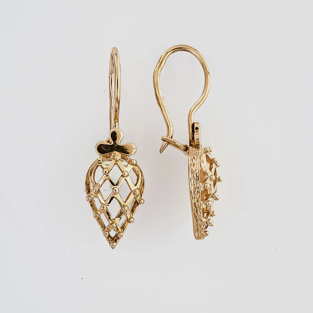 Серьги из красного золота 585 пробы
