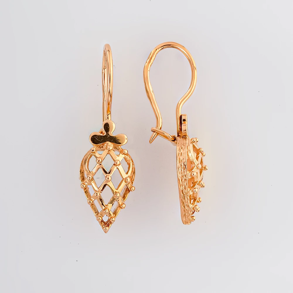 Серьги из красного золота 585 пробы 1