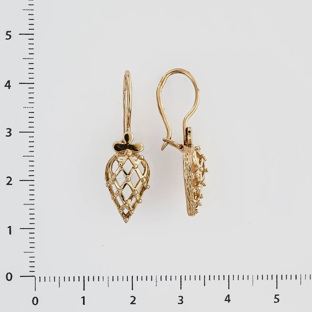 Серьги из красного золота 585 пробы