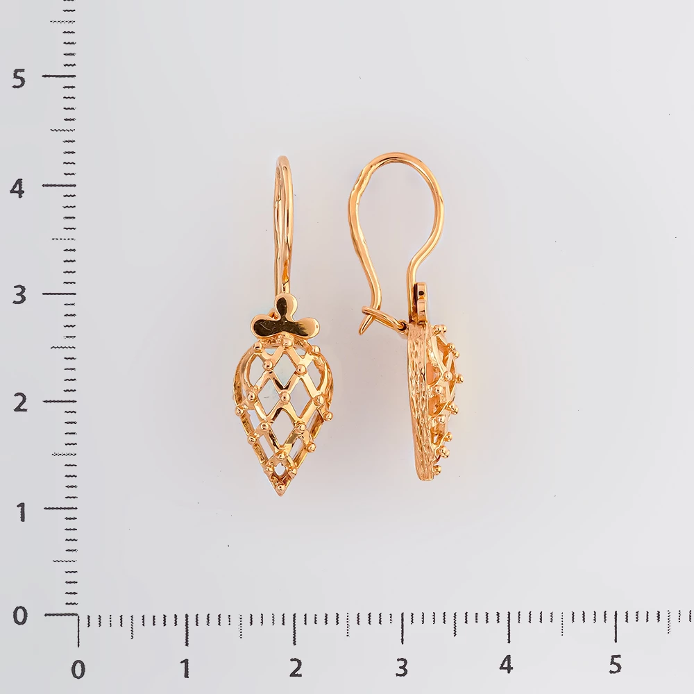 Серьги из красного золота 585 пробы 2