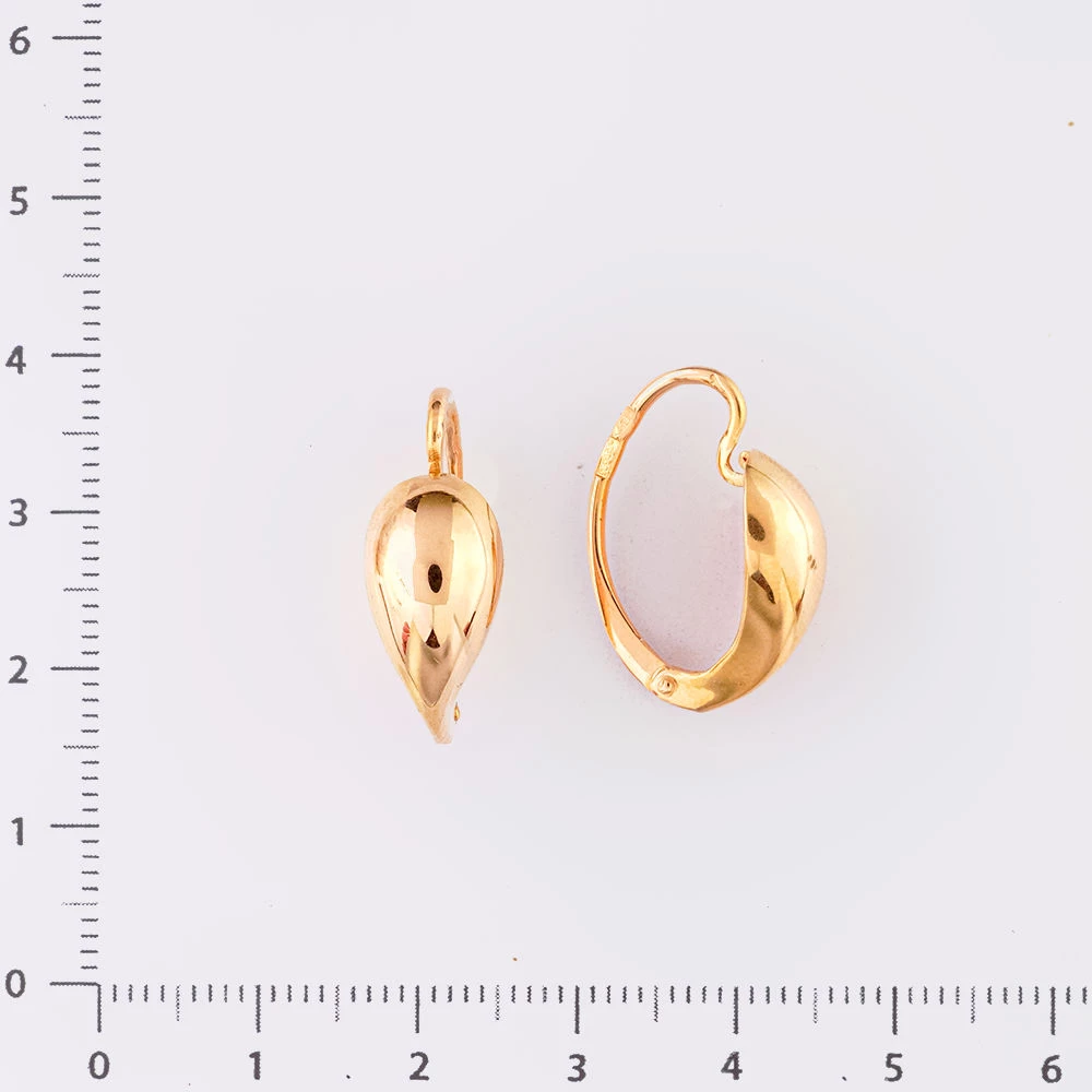 Серьги из красного золота 585 пробы